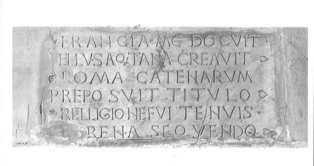 lapide commemorativa - ambito romano (sec. VI)