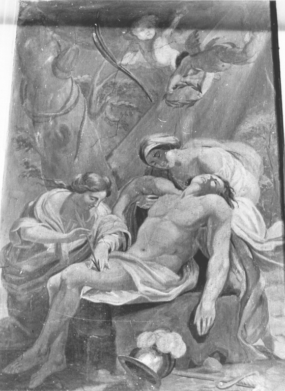 storie di Santi e angeli musicanti (decorazione pittorica, ciclo) - ambito laziale (fine/inizio secc. XVII/ XVIII)