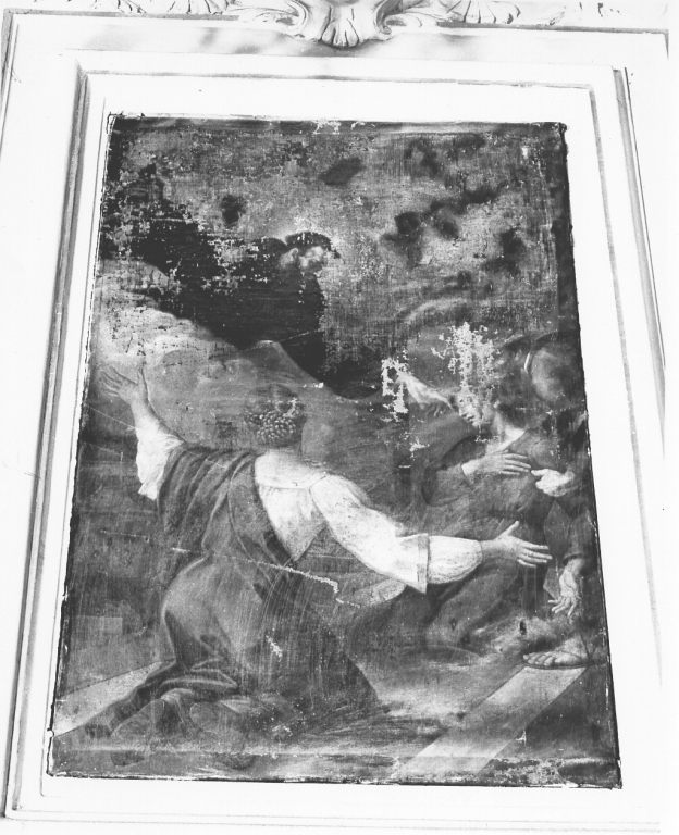 San Giuseppe da Copertino ridona la vista alla fanciulla (dipinto, ciclo) di Gramiccia Lorenzo (sec. XVIII)