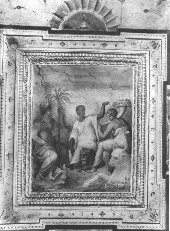 allegorie di tre continenti (dipinto, ciclo) di Fontana Prospero (cerchia) (sec. XVI)