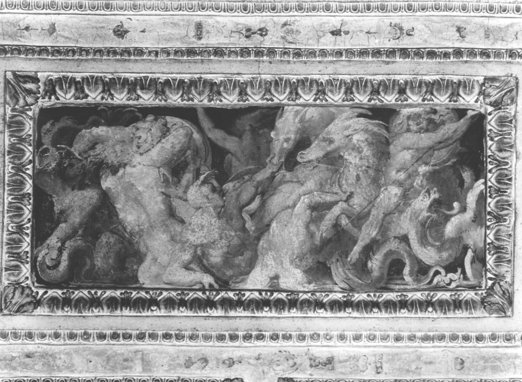 Nereidi rapite da tritoni e centauri (dipinto, ciclo) di Fontana Prospero (attribuito) (sec. XVI)