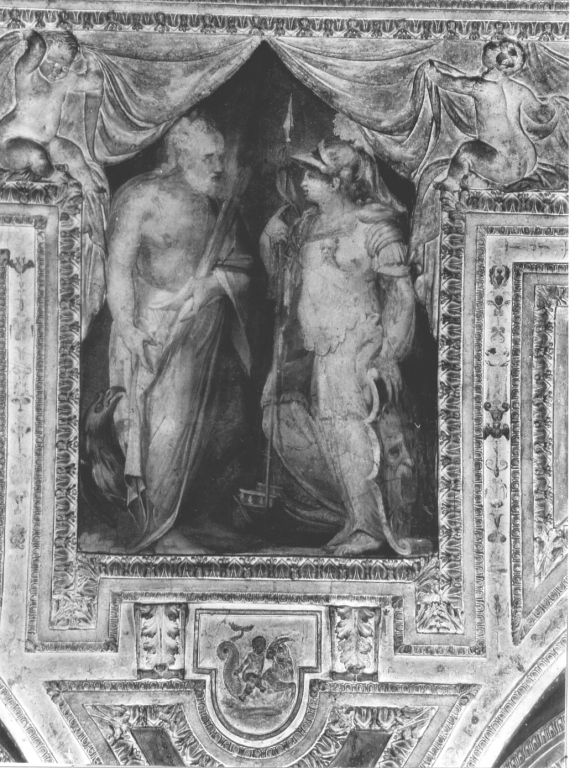 Giove e Minerva (dipinto, ciclo) di Fontana Prospero (attribuito) (sec. XVI)