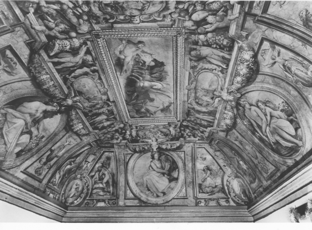 quattro Stagioni, segni zodiacali e parti del giorno (decorazione pittorica, ciclo) di Zucchi Jacopo (sec. XVI)