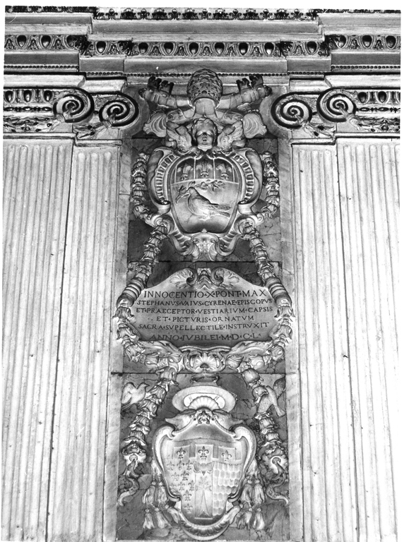 lapide, elemento d'insieme - ambito romano (sec. XVII)