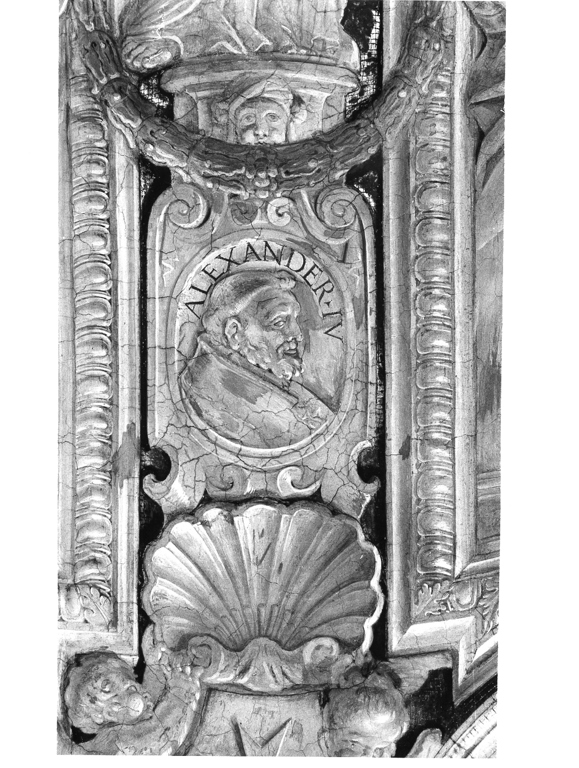 busto ritratto di papa Alessandro IV (dipinto, elemento d'insieme) di Abbatini Guidobaldo (attribuito) (sec. XVII)