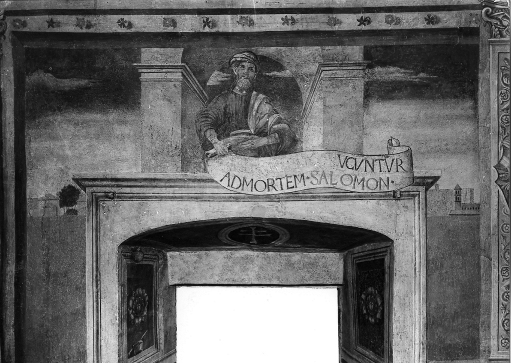 costruzione dell'Ospedale ordinata da Innocenzo III (dipinto, complesso decorativo) - ambito romano (seconda metà sec. XV)