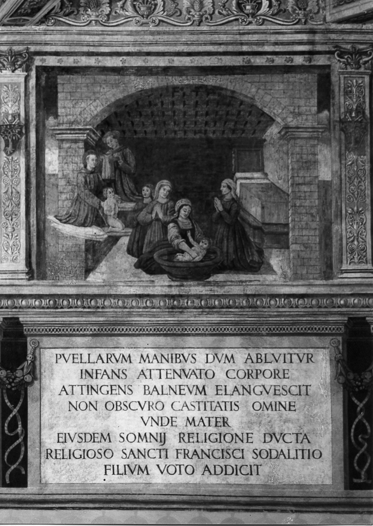 svenimento di Francesco della Rovere (dipinto, complesso decorativo) - ambito romano (seconda metà sec. XV)