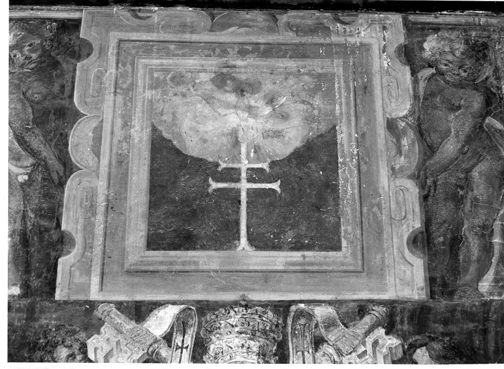 stemma dell'Ordine di S. Spirito (dipinto, ciclo) di Perillo Ercole (attribuito) (seconda metà sec. XVI)