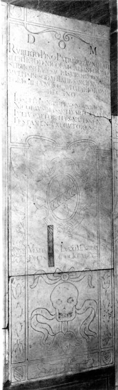 lapide tombale - ambito romano (sec. XVI)