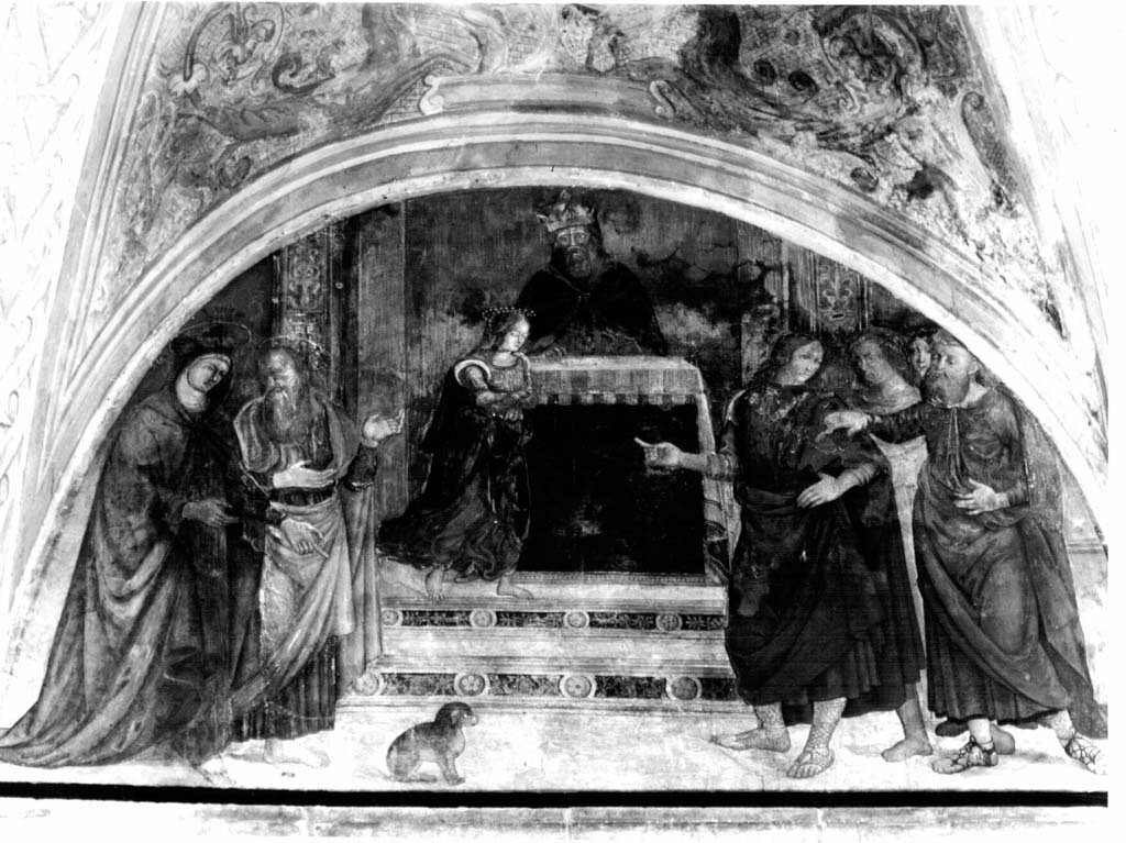 Presentazione di Maria al tempio (dipinto) di Bernardino di Betto detto Pinturicchio (scuola) (sec. XV)