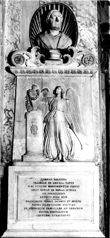 Angelo con urna cineraria (rilievo) - ambito romano (sec. XIX)
