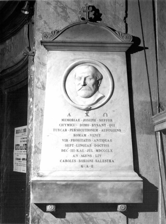 Ritratto di Joseph Seffer (rilievo) - ambito romano (sec. XIX)