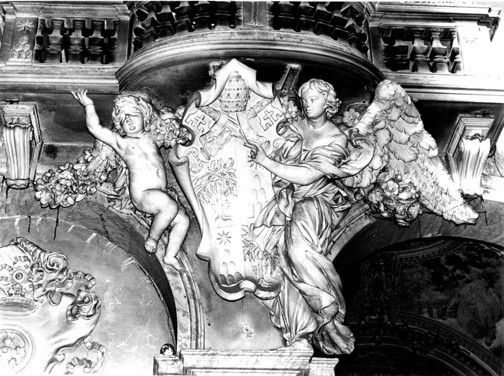 Angelo reggicornice (scultura) di Bernini Gian Lorenzo, Ferrata Ercole (sec. XVII)