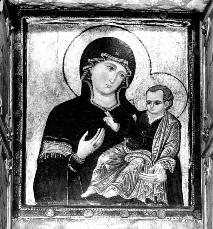 Madonna del Popolo, Madonna con Bambino benedicente (icona) di Maestro di S. Saba (attribuito) (fine sec. XIII)