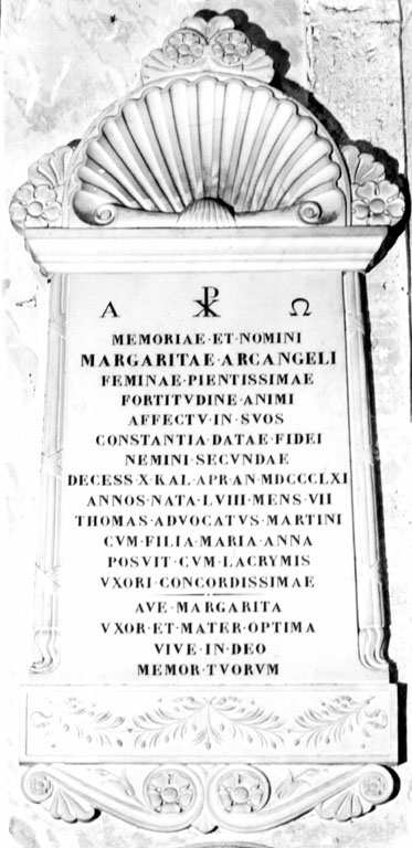 lapide commemorativa - ambito romano (sec. XIX)