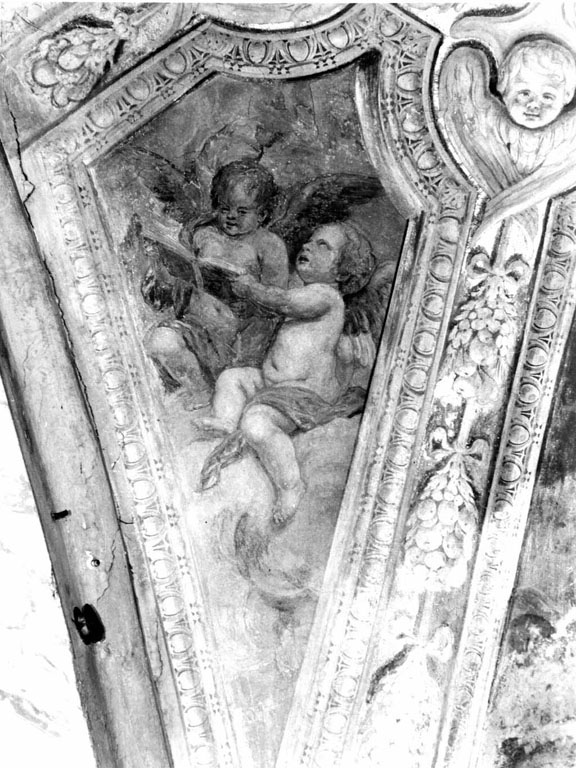 Angeli con libro (dipinto) di Van Lint Pieter (attribuito) (sec. XVII)