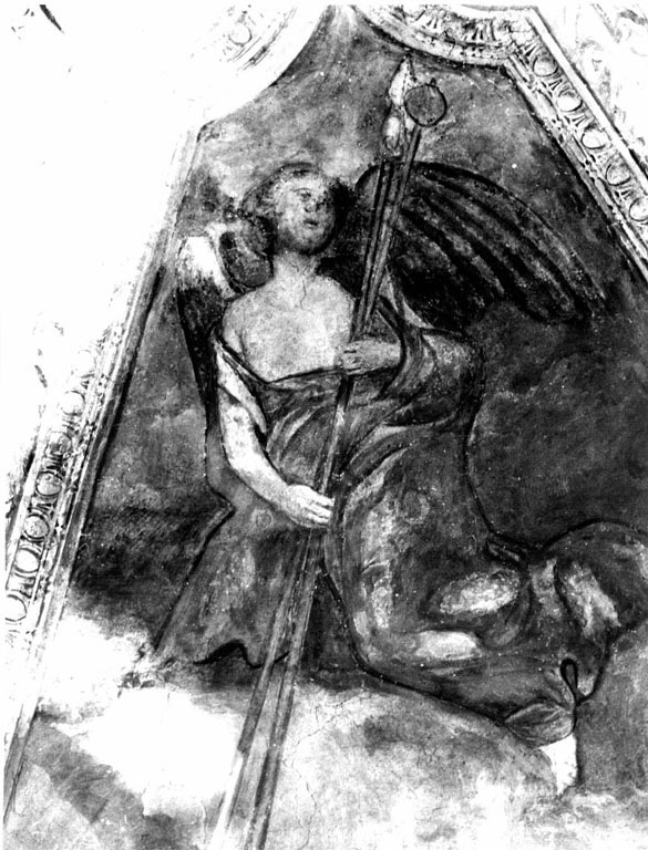 Angelo con lancia e spugna (dipinto) di Van Lint Pieter (attribuito) (sec. XVII)