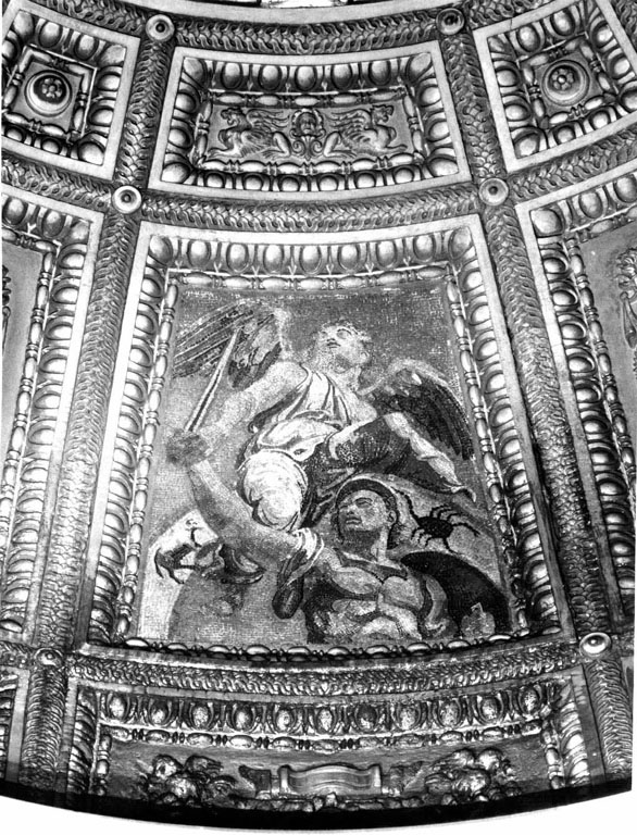 Marte (decorazione musiva) di Sanzio Raffaello, De Pace Luigi (sec. XVI)