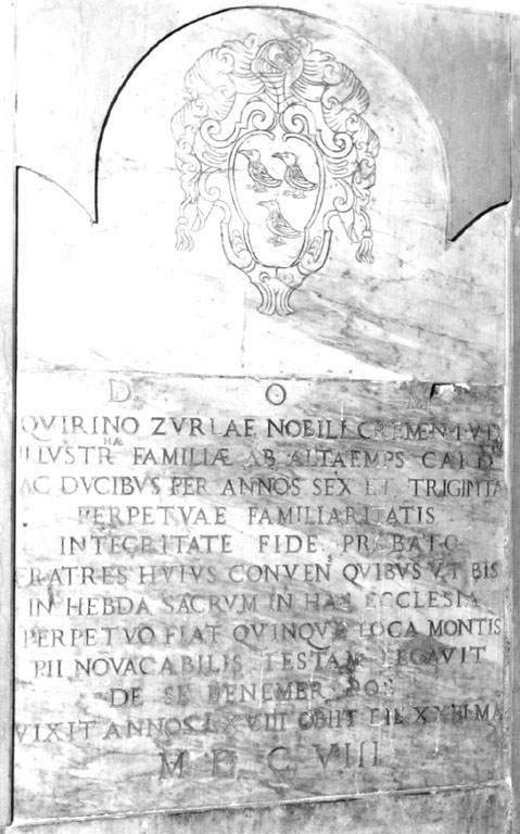 lapide tombale - ambito romano (sec. XVII)