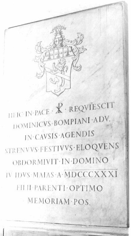 lapide commemorativa - ambito romano (sec. XIX)