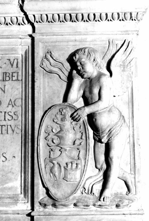 Angelo reggistemma (rilievo, serie) di Bregno Andrea (attribuito) (sec. XV)