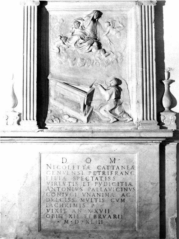 Nicoletta Cattaneo ascende al cielo (rilievo) - ambito romano (sec. XVI)