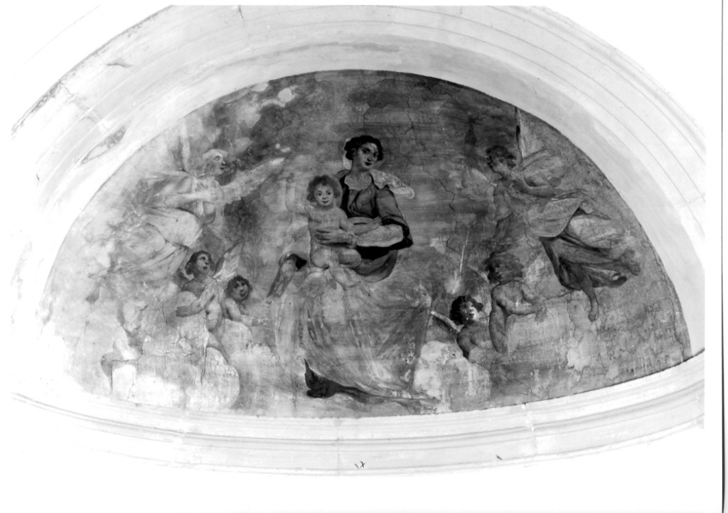 Madonna con Bambino in gloria (dipinto) - ambito laziale (inizio sec. XVIII)