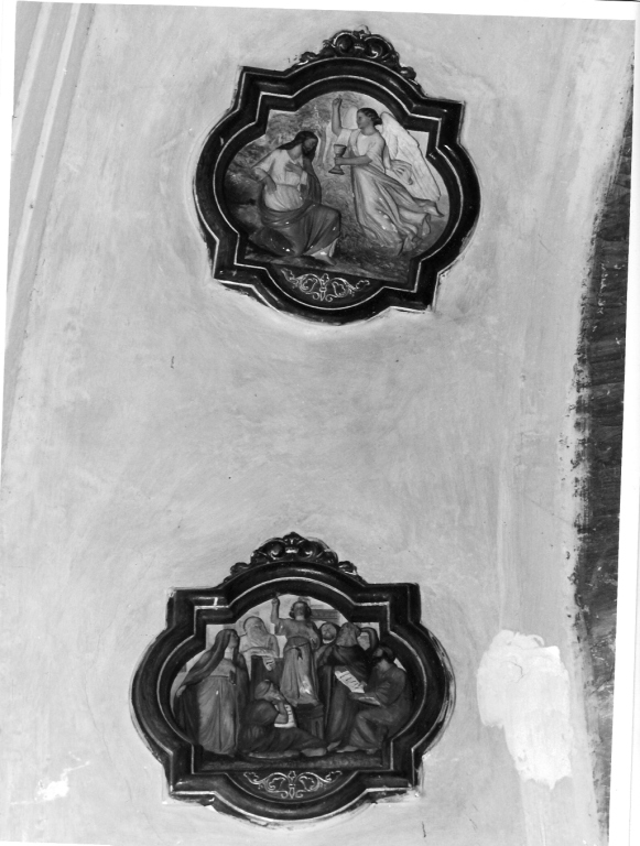 disputa di Gesù con i dottori nel tempio (formella) - ambito laziale (sec. XIX)