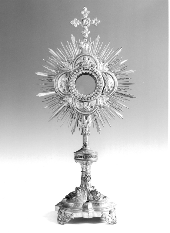 ostensorio - a raggiera - ambito laziale (sec. XX)