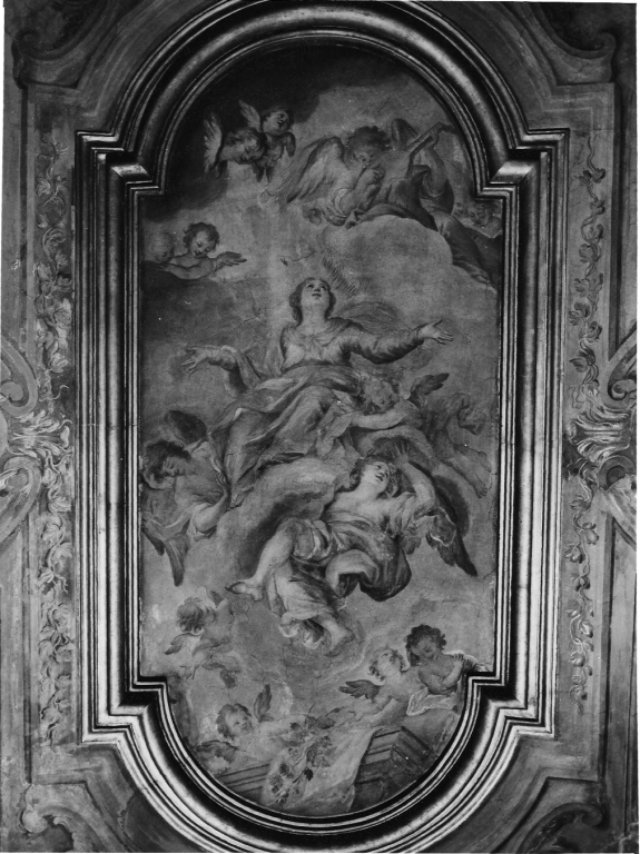 Madonna in gloria (dipinto, complesso decorativo) di Cerruti Michelangelo (attribuito) (sec. XVIII)