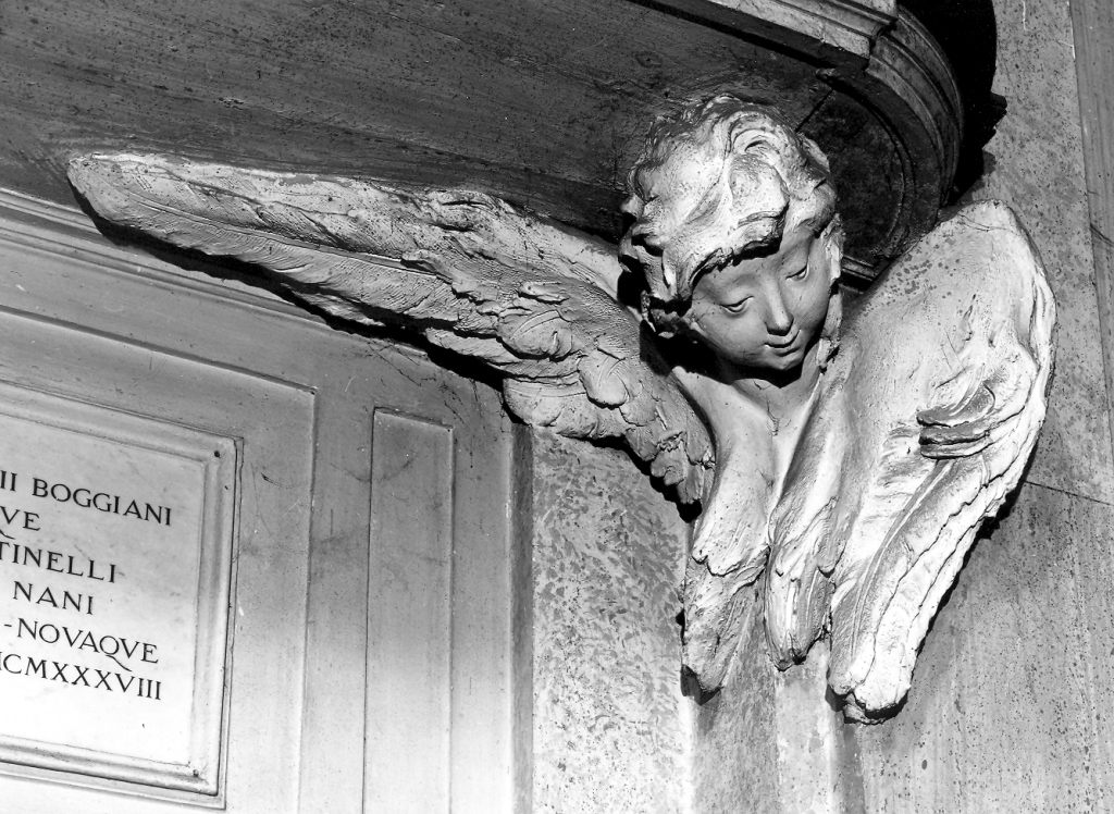 testina di angelo (scultura) - ambito laziale (seconda metà sec. XVIII)