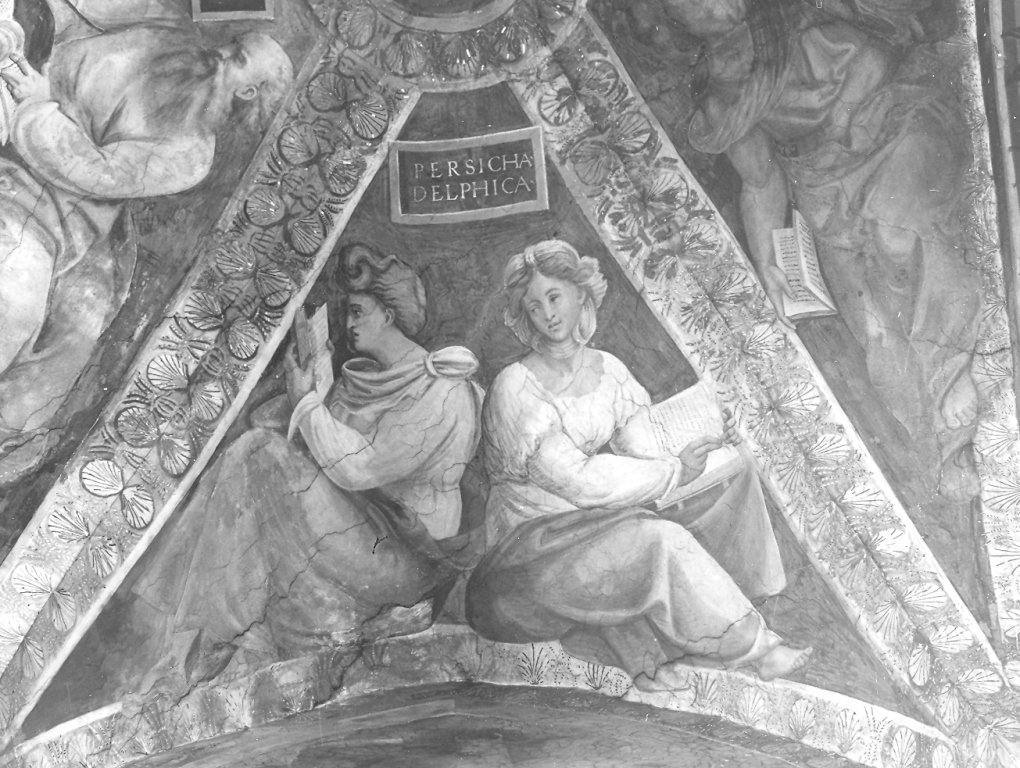 sibilla Persica e sibilla Delphica (dipinto) di Santoro Giacomo detto Jacopo Siculo (attribuito) (sec. XVI)