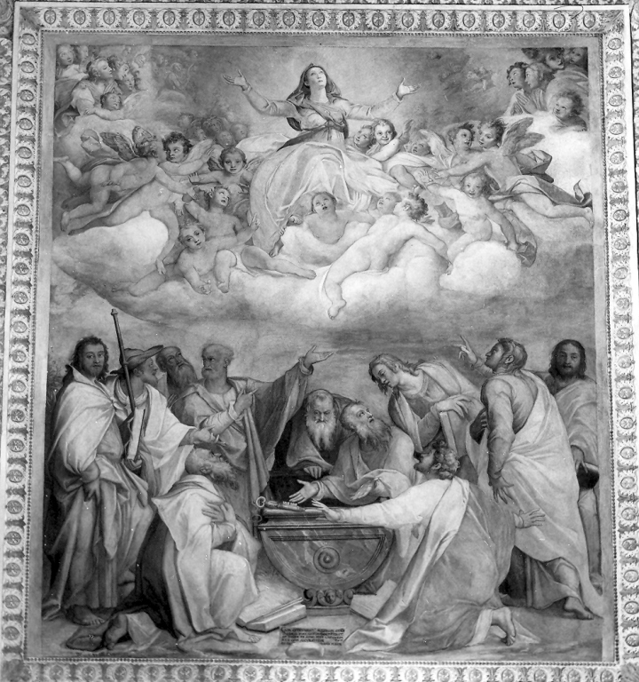 assunzione della Madonna (dipinto) di Zuccari Taddeo, Zuccari Federico (sec. XVI)