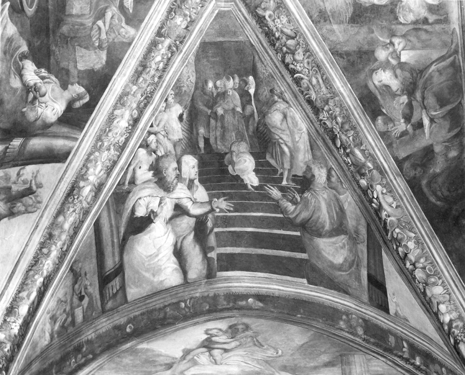 presentazione di Maria Vergine al tempio (dipinto) di Bonaccorsi Pietro detto Perin del Vaga (sec. XVI)