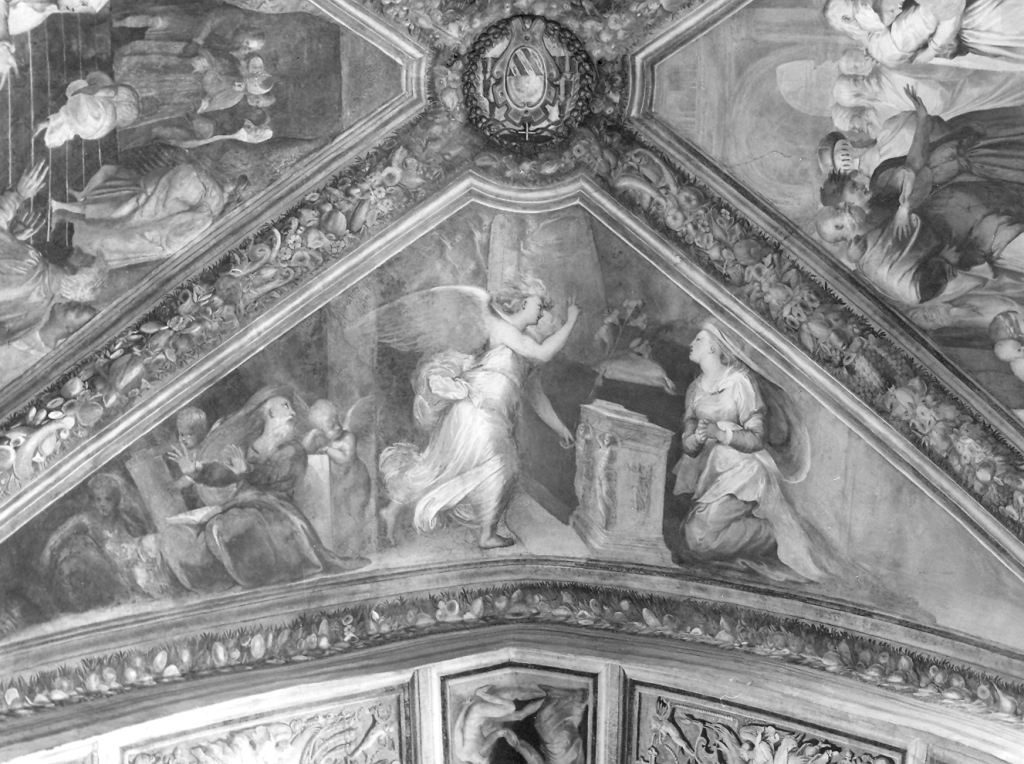 Annunciazione (dipinto) di Bonaccorsi Pietro detto Perin del Vaga (sec. XVI)