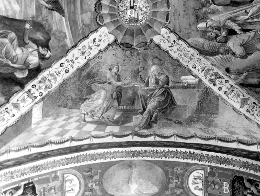 Sant'Anna riceve da un angelo l'annuncio della maternità (dipinto) di Negroni Pietro detto Zingarello (sec. XVI)