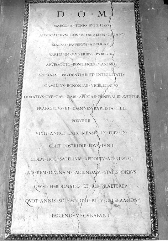 lapide tombale - ambito romano (ultimo quarto sec. XVI)