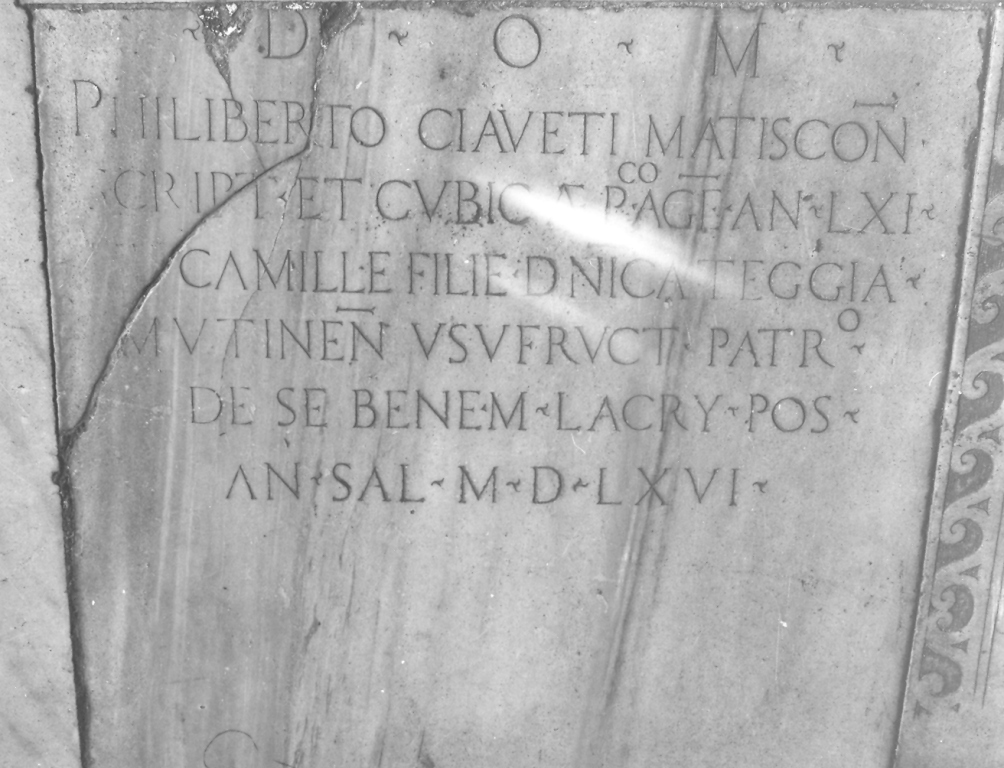 lapide tombale - ambito romano (sec. XVI)