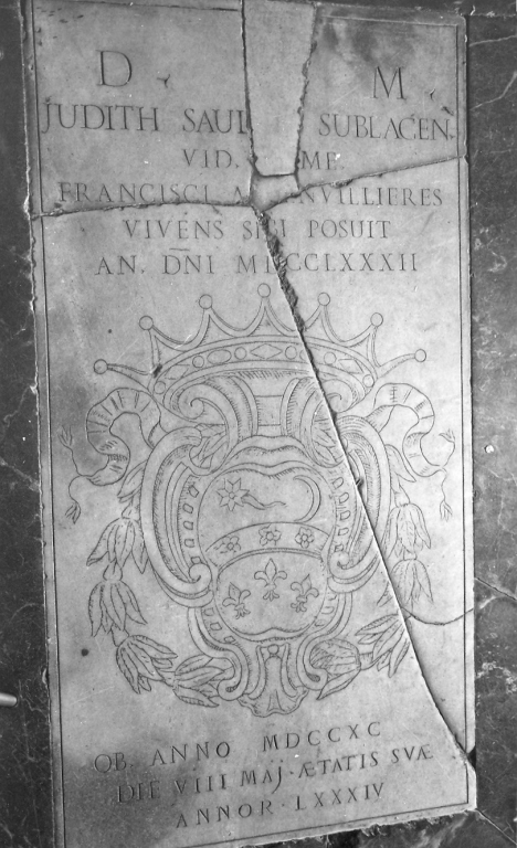 lapide tombale - ambito romano (sec. XVIII)