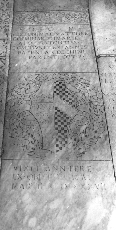 lapide tombale - ambito romano (sec. XVI)