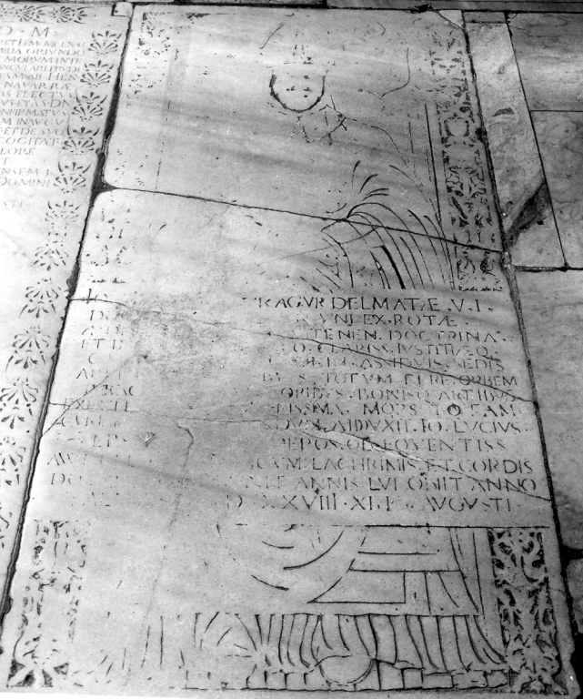 lapide tombale - ambito romano (sec. XVI)