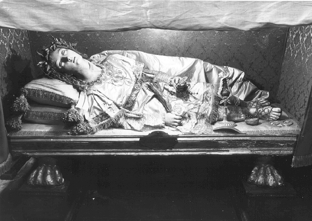 San Quirino martire (reliquiario - a statua) - ambito romano (fine/inizio secc. XVII/ XVIII)