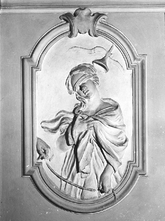 Castità (decorazione plastica) di Maini Giovanni Battista (sec. XVIII)