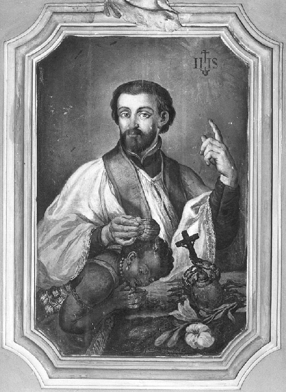 San Francesco Saverio battezza gli indiani (dipinto) di Sortini Gaetano (sec. XVIII)