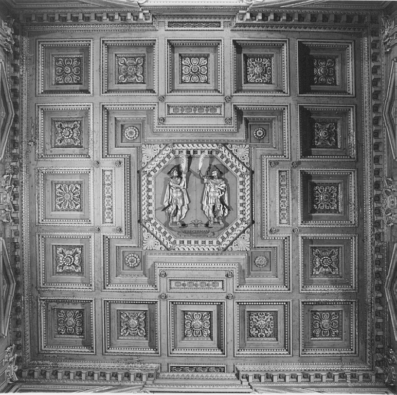 soffitto, complesso decorativo - ambito romano (sec. XVI)