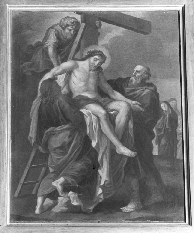stazioni della via crucis (dipinto, serie) - ambito romano (sec. XVIII)