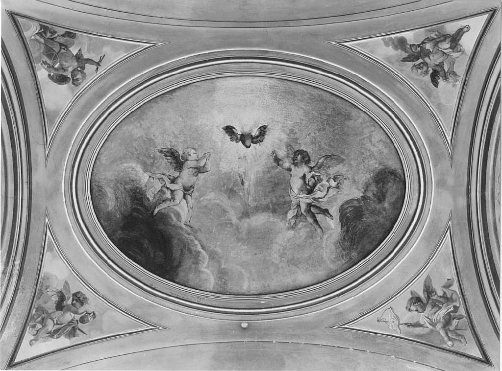 putti con il cuore alato (dipinto) di Milani Aureliano (sec. XVIII)