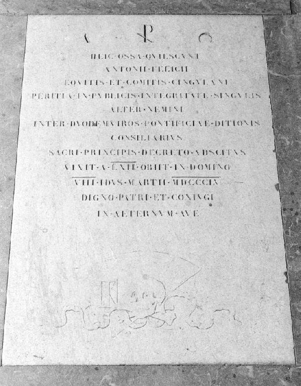 lapide - ambito romano (sec. XIX)