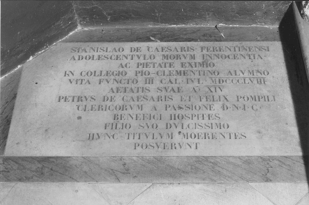 lapide - ambito romano (sec. XIX)