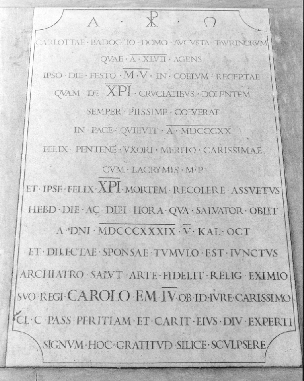 lapide - ambito romano (sec. XIX)